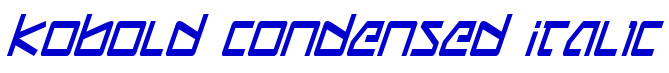 Kobold Condensed Italic шрифт